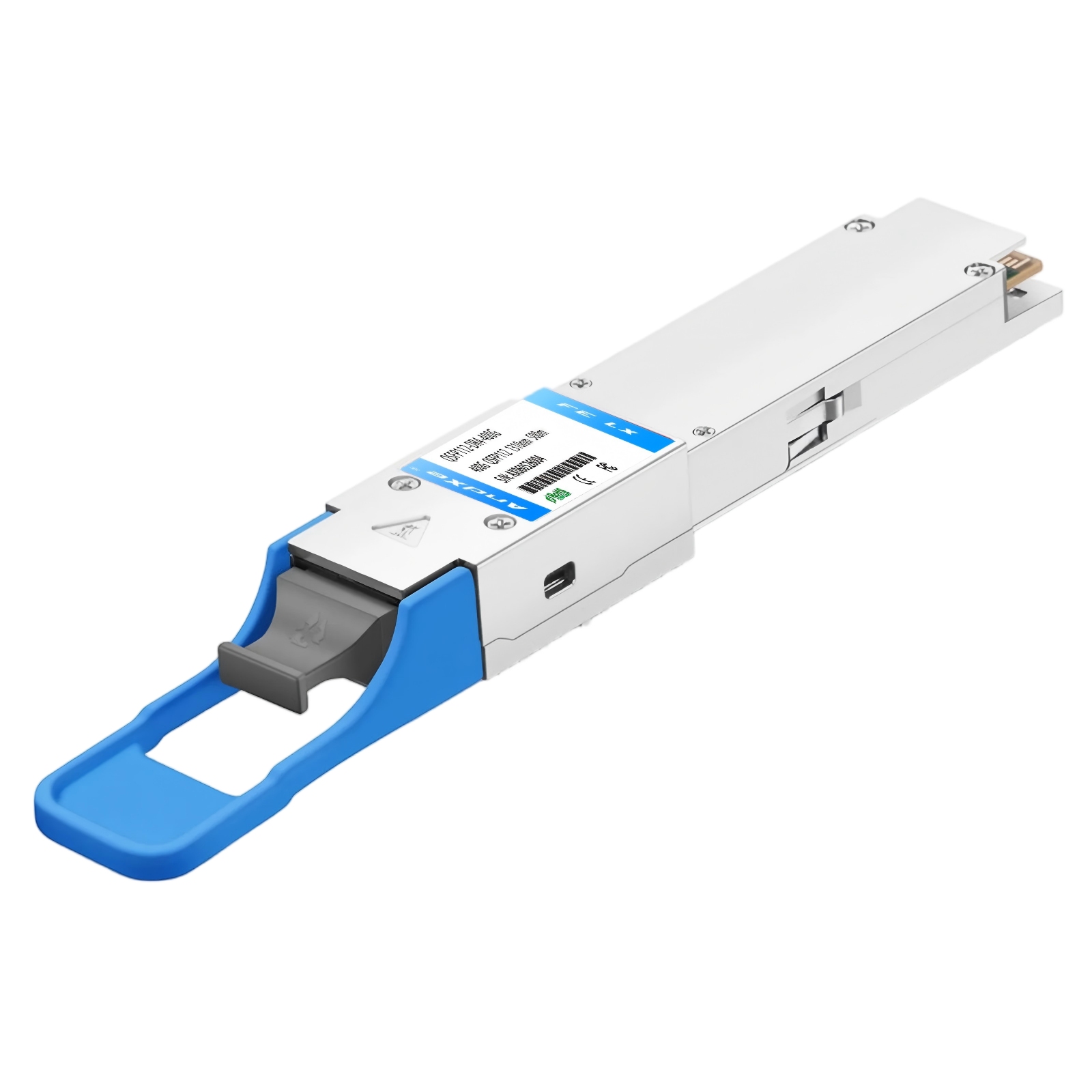 英伟达(NVIDIA/Mellanox)兼容 MMS1X00-NS400 (980-9I068-00NM00) 400G DR4 QSFP112 4x100G PAM4 1310nm 500m 单模 DOM MPO-12/APC InfiniBand NDR 光收发模块(平顶)