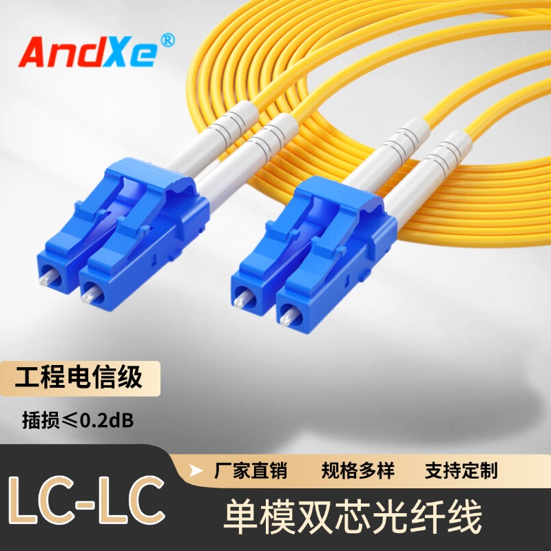 1m Senko CS™ UPC 转LC UPC 扁平卡扣 Uniboot 双工 OS2 单模 LSZH 2.0mm 光纤跳线, 适用于200/400G网络连接