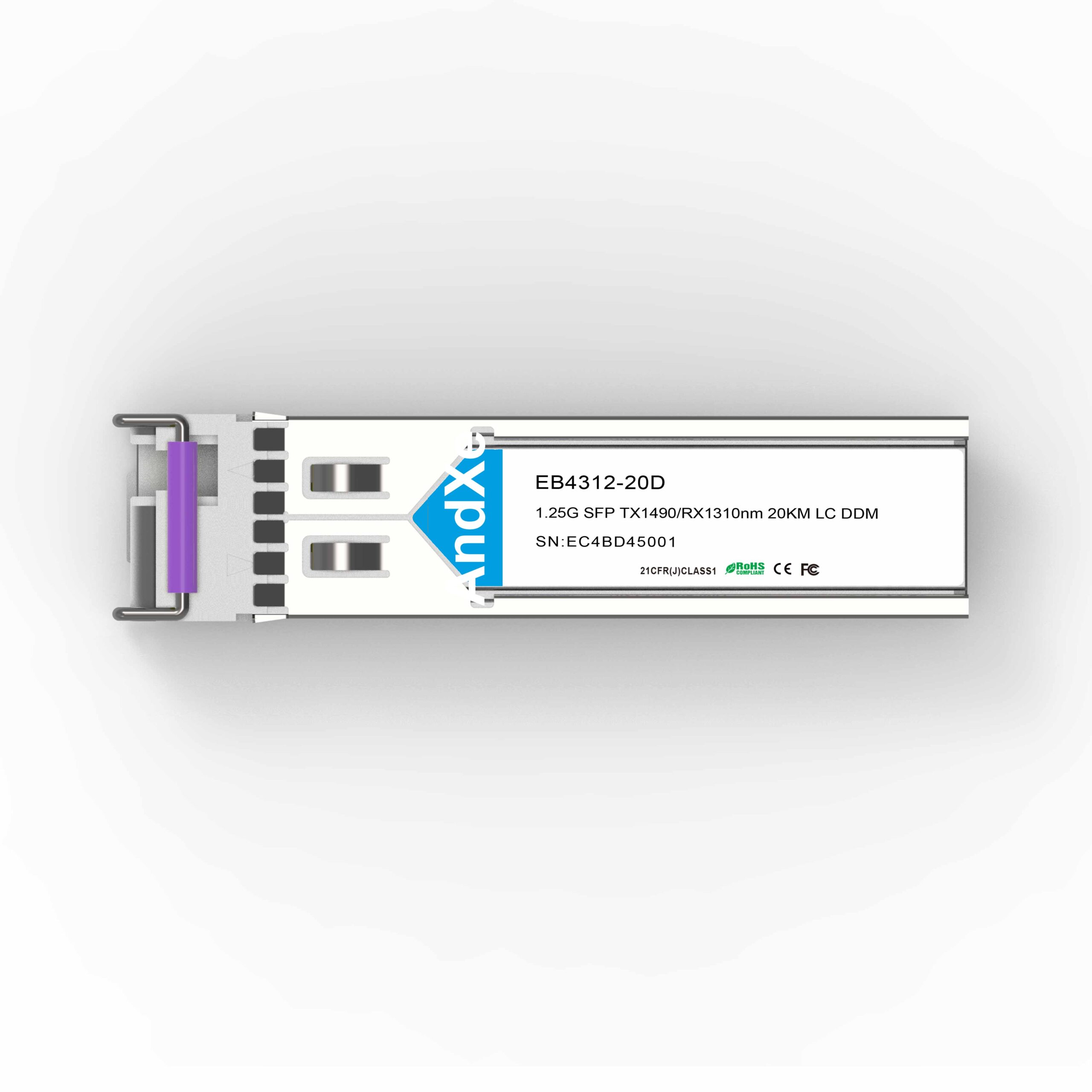 1.25G SFP BiDi TX1490/RX1310nm 20km LC千兆单纤光模块